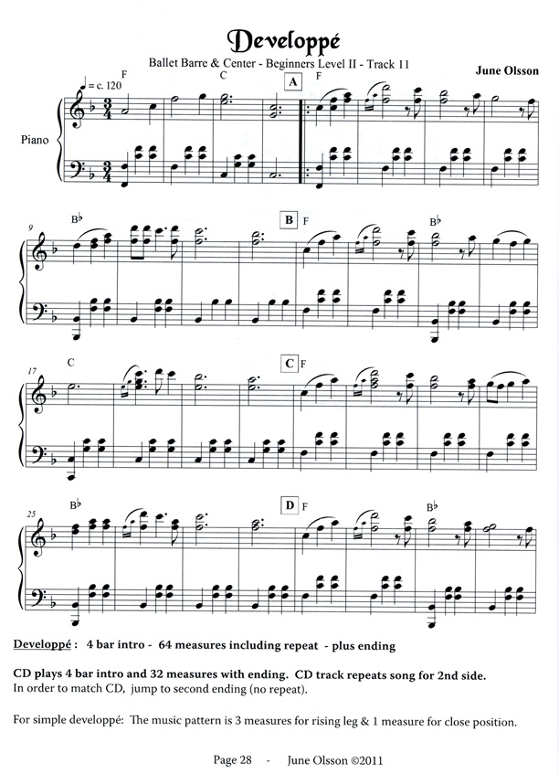 Developpe from Piano Music for Ballet Vol 2