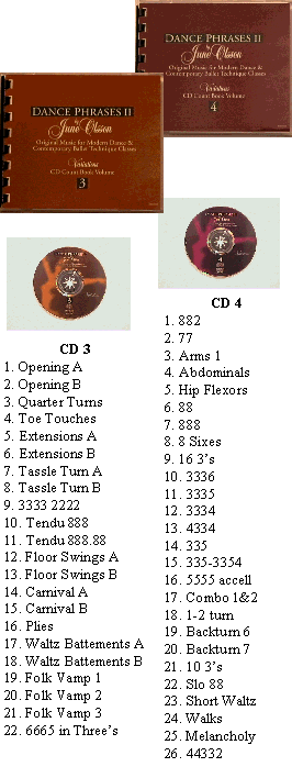 Dance Phrases II Modern Dance CD's 3&4