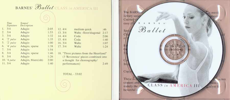 Ballet Class in America Vol III CD